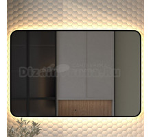 Зеркало Defesto Aura DF 2980RH 120x80, с теплой подсветкой, инфракрасный выключатель, черное