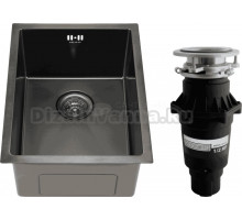 Комплект Мойка Melana D5138HB графит + Измельчитель Bone Crusher BC 810-SL Slim Line