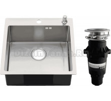 Комплект Мойка Melana ProfLine R5050H в комплекте с дозатором, сатин + Измельчитель Bone Crusher BC 810-SL Slim Line