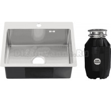 Комплект Мойка Melana ProfLine R5343H сатин + Измельчитель Bone Crusher BC 810-AS