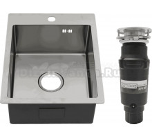 Комплект Мойка Melana R4050H сатин + Измельчитель Bone Crusher BC 910-SL-Slim Line