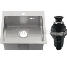 Комплект Мойка Melana R48544H сатин + Измельчитель Bone Crusher BC 1000-AS