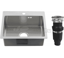 Комплект Мойка Melana R5040H сатин + Измельчитель Bone Crusher BC 610-AS