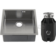Комплект Мойка Melana R5050W сатин + Измельчитель Bone Crusher BC 910-AS