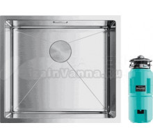 Комплект Мойка Omoikiri Taki 49-U/IF-IN нержавеющая сталь + Измельчитель Nagare slim 1250-AZ azur blue