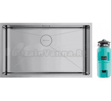 Комплект Мойка Omoikiri Taki 74-U/IF-IN нержавеющая сталь + Измельчитель Nagare slim 1250-AZ azur blue