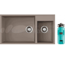 Комплект Мойка Omoikiri Tedori 85-2-U бежевая + Измельчитель Nagare slim 1250-AZ azur blue