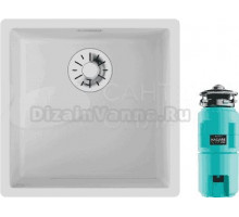 Комплект Мойка Omoikiri Yamakawa 45-Integra-WH белая + Измельчитель Nagare slim 1250-AZ azur blue
