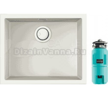Комплект Мойка Omoikiri Yamakawa 55-U/I белая + Измельчитель Nagare slim 1250-AZ azur blue
