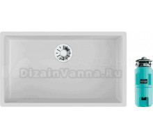 Комплект Мойка Omoikiri Yamakawa 75-Integra-WH белая + Измельчитель Nagare slim 1250-AZ azur blue