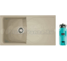Комплект Мойка Omoikiri Yasugata 100-BE ваниль + Измельчитель Nagare slim 1250-AZ azur blue