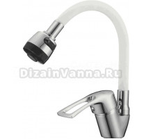 Смеситель для кухни D-lin D150422-3T с гибким изливом, белый