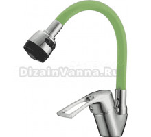 Смеситель для кухни D-lin D150422-5T с гибким изливом, зеленый
