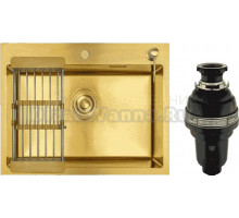 Комплект Мойка РМС MR-5843G золотая + Измельчитель Bone Crusher BC 1000-AS