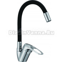 Смеситель для кухни D-lin D150628-1C с гибким изливом, черный