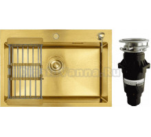 Комплект Мойка РМС MR-6050G золотая + Измельчитель Bone Crusher BC 810-SL Slim Line