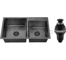 Комплект Мойка РМС MR-7843BL черная + Измельчитель Bone Crusher BC 910-SL-Slim Line