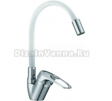 Смеситель для кухни D-lin D150628-3C с гибким изливом, белый