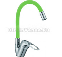 Смеситель для кухни D-lin D150628-5C с гибким изливом, зеленый