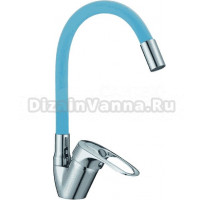 Смеситель для кухни D-lin D150628-6C с гибким изливом, синий