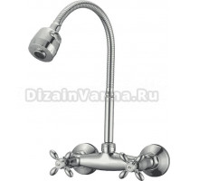 Смеситель для кухни D-lin D142808-T с гибким изливом, хром