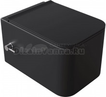 Унитаз подвесной Boheme Mane 970-SET-2-B с функцией биде, безободковый, с микролифтом, черный матовый