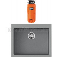 Комплект Мойка Omoikiri Bosen 61-GR leningrad grey + Измельчитель Nagare slim 900