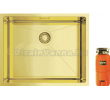 Комплект Мойка Omoikiri Taki 54-U/IF-LG светлое золото + Измельчитель Nagare slim 500