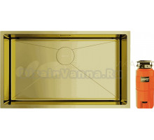 Комплект Мойка Omoikiri Taki 74-U/IF-LG светлое золото + Измельчитель Nagare slim 500