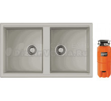 Комплект Мойка Omoikiri Tedori 86-2-WH белая + Измельчитель Nagare slim 500