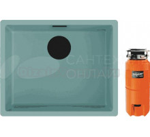 Комплект Мойка Omoikiri Yamakawa 55-Integra-AZ azur blue + Измельчитель Nagare slim 500