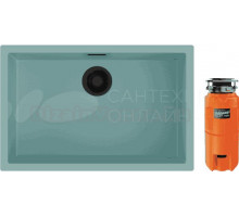 Комплект Мойка Omoikiri Yamakawa 75-U/I-AZ azur blue + Измельчитель Nagare slim 500