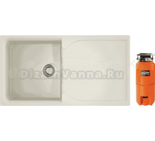 Комплект Мойка Omoikiri Yasugata 100-WH белая + Измельчитель Nagare slim 500