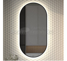 Зеркало Defesto Aura DF 2926 60x120, с нейтральной подсветкой, без выключателя, черное