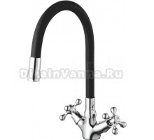 Смеситель для кухни D-lin D153810-1 с гибким изливом, черный