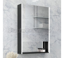 Зеркало-шкаф Reflection Box RF2421BL 60, черный, с подсветкой, правый