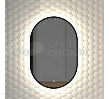 Зеркало Defesto Aura DF 2921S 40x60, с нейтральной подсветкой, сенсорный выключатель, черное