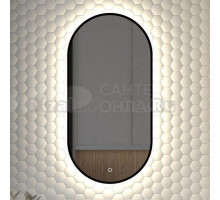 Зеркало Defesto Aura DF 2922S 40x80, с нейтральной подсветкой, сенсорный выключатель, черное