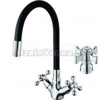 Смеситель для кухни D-lin D153807-1 с гибким изливом, черный