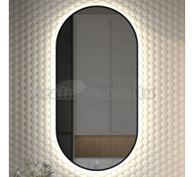 Зеркало Defesto Aura DF 2926S 60x120, с нейтральной подсветкой, сенсорный выключатель, черное