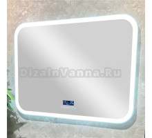Зеркало Silver Mirrors Стив 91,5x68,5 с подсветкой, с подогревом, с часами