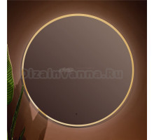 Зеркало круглое Silver Mirrors Monaco 77 с подсветкой, gold