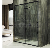 Душевая дверь в нишу Maybahglass MGD-1276-6 120 см, профиль черный, стекло прозрачное