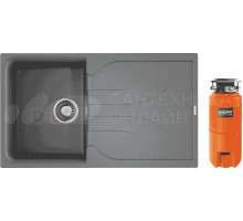 Комплект Мойка Omoikiri Yasugata 86-GR leningrad grey + Измельчитель Nagare slim 900