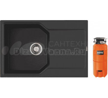 Комплект Мойка Omoikiri Yonaka 78 черная + Измельчитель Nagare slim 900