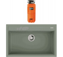 Комплект Мойка Omoikiri Kitagawa 79-LB-WG wind green + Измельчитель Nagare slim 500