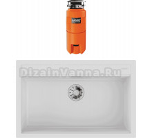 Комплект Мойка Omoikiri Kitagawa 79-LB-WH белая + Измельчитель Nagare slim 900