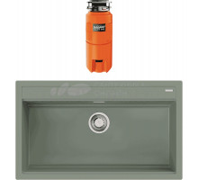 Комплект Мойка Omoikiri Kitagawa 86-LB-WG wind green + Измельчитель Nagare slim 900
