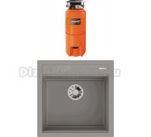 Комплект Мойка Omoikiri Kitagawa 51-GR leningrad grey + Измельчитель Nagare slim 1250