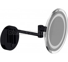 Косметическое зеркало Inda My Mirror AV258ANE с подсветкой, телескопическое, поворотное, черное матовое